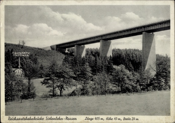 Ak Siebenlehn Großschirma in Sachsen, Reichsautobahnbrücke Muldental