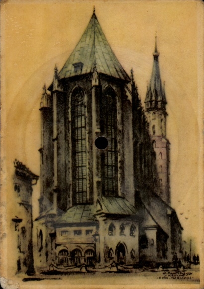Record artists Postcard Pawlowski, Jerzy, Kraków Krakow Poland, Kościół Mariacki