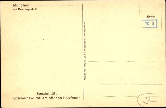 Artist Postcard Müller, R., Nuremberg in Middle Franconia, Bratwurstglöckl at the cathedral, interior