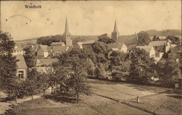 Postcard Waldbröl in Oberbergisches Land, general view, churches