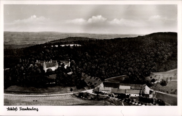 Postcard Weigenheim in Middle Franconia, Frankenberg Castle, aerial photograph