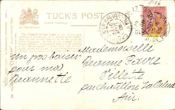 Artist Postcard Flower, Charles, Nuremberg in Middle Franconia Bavaria, Frauenkirche