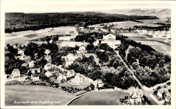 Ansichtkaart Bayreuth in Opper-Franken, luchtfoto van de plaats