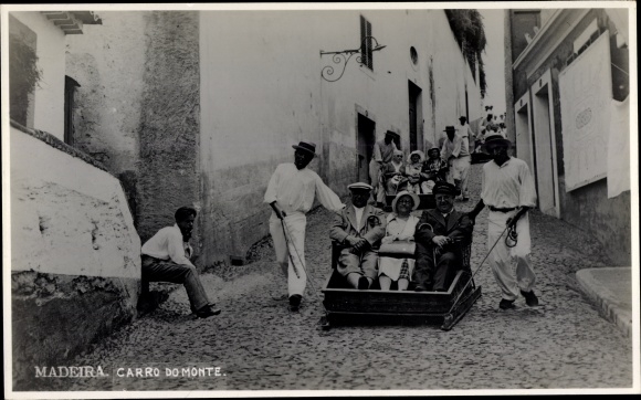 Photo Postcard Insel Madeira Portugal, Carros do Monte, Bergschlitten