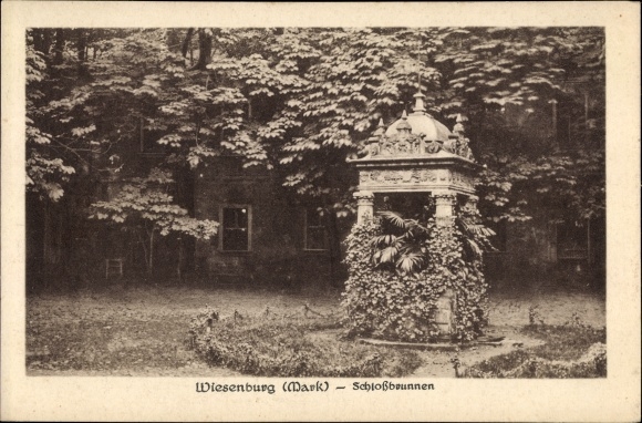 Ansichtkaart Wiesenburg in der Mark, kasteelfontein
