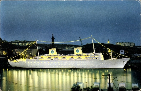 Ak passagiersschip MS Gripsholm, Swedish American Line, SAL