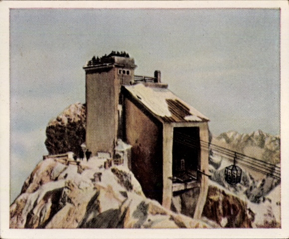 Sammelbild Die Nachkriegszeit Nr. 157 Jan. 1931 Eröffnung der Zugspitzbahn, Endstation, Bergstation