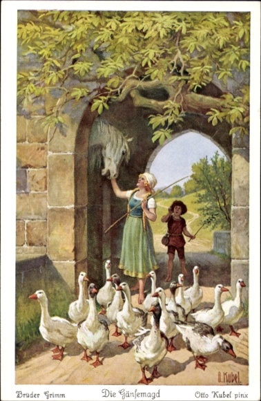 Künstler Ak Kubel, Otto, Die Gänsemagd, Brüder Grimm Märchen