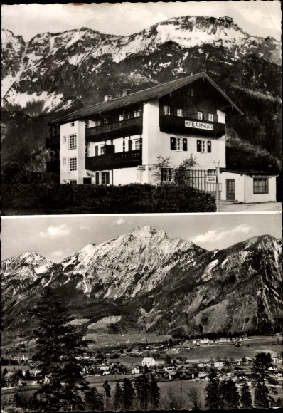 Postcard Bayerisch Gmain in the Berchtesgadener Land Upper Bavaria, Kurheim Alpenblick, mountain view