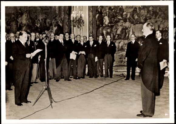 Photo Heinrich Hoffmann, French President Albert Lebrun, re-election, April 1939