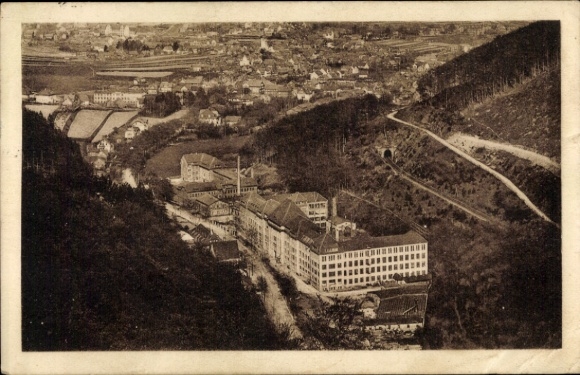 Postcard Zella Mehlis in the Thuringian Forest, Mercedes, office machine works, typewriter department