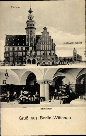 PC Berlin Reinickendorf Wittenau, old town hall, fire depot, Ratskeller