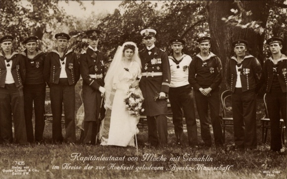 Ak Kapitänleutnant Hellmuth von Mücke, Hochzeit mit Ayesha Mannschaft, Liersch 7435