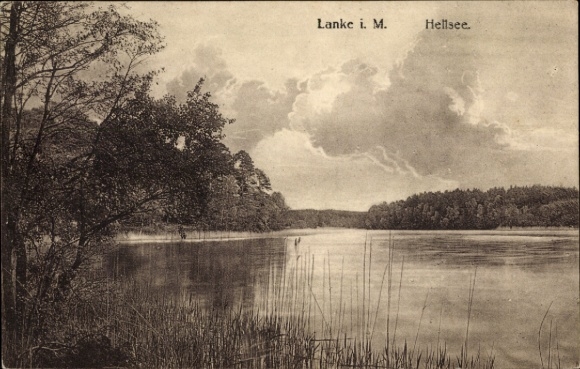 Postcard Lanke Wandlitz, Partie am Hellsee