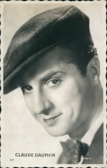 Postcard actor Claude Dauphin, cap