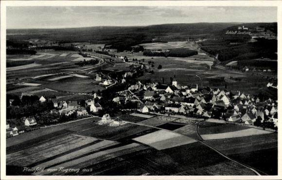 Ak Pleinfeld in Mittelfranken, Fliegeraufnahme