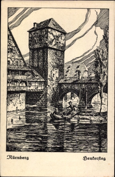 Künstler Ak Schmigalle, Viktor, Nürnberg in Mittelfranken, Henkersteg