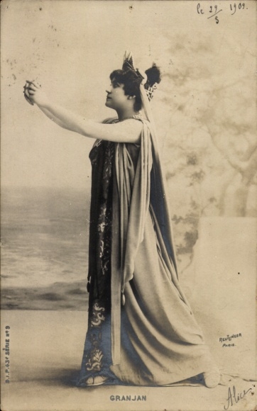 Postcard Paris IX Opéra, Alice Granjean, French opera singer