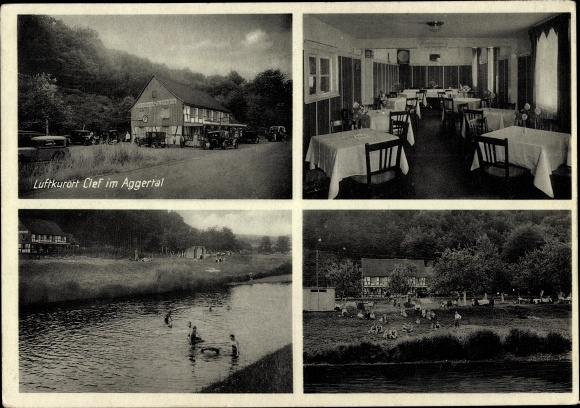 Postcard Clef Klef Overath in the Bergisches Land, Inn Waldfriede, interior view