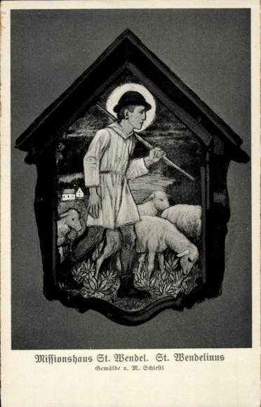 Postcard St. Wendel in Saarland, Mission House, St. Wendelinus