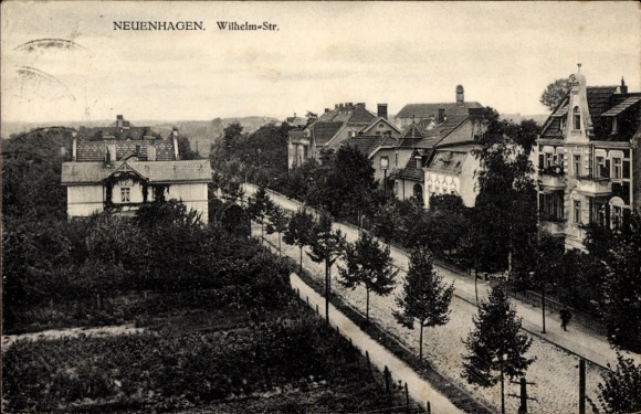 Postcard Neuenhagen near Berlin, Wilhelm Straße