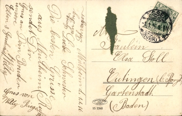 Postcard Broich Mülheim an der Ruhr, Broich Castle, childhood residence of Queen Louise, architecture,