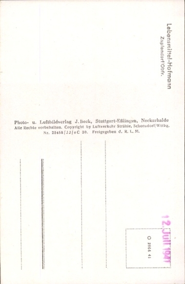 Ak Zapfendorf in Oberfranken, Fliegeraufnahme