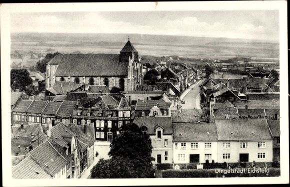 Ak Dingelstädt im Eichsfeld Thüringen, Teilansicht, Kirche