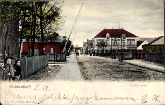 Postcard Delmenhorst in Oldenburg, Orthstraße, children