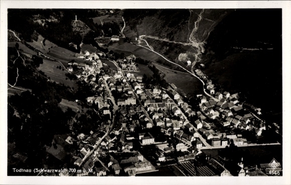 Postcard Todtnau in the Black Forest, aerial photograph