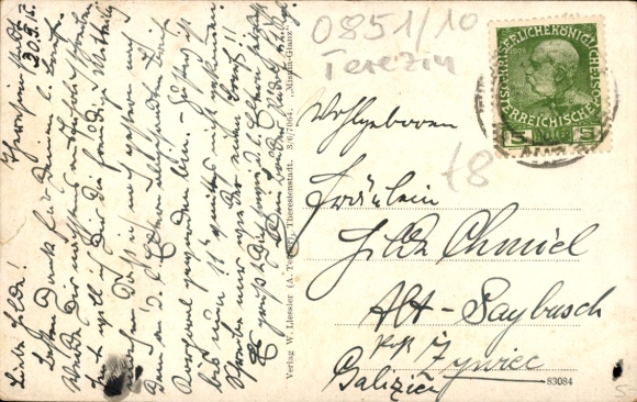 Postcard Terezín Theresienstadt Region Aussig, Pragerstraße, Paradeplatz, Große Infanteriakaserne