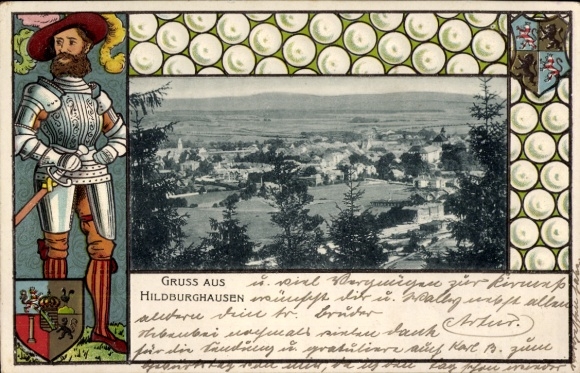 Wytłoczony herb passe-partout KP Hildburghausen w Turyngii, widok ogólny