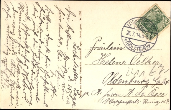 Postcard Lockstedt in the Steinburg district, Lockstedter camp, casino, corrugated iron barracks, gun park