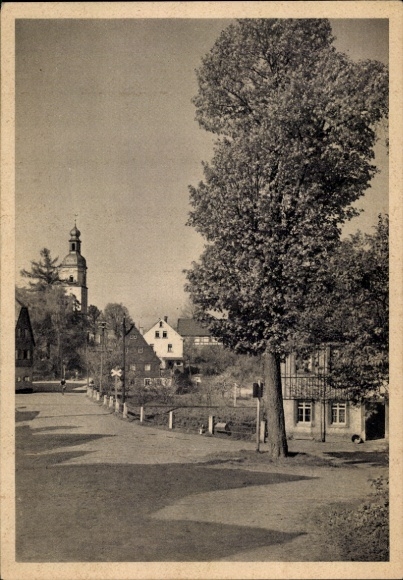 KP Pretzschendorf Klingenberg w Rudawach, wieś lipa, kościół