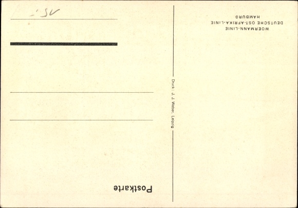 Postcard Gibraltar, steamer of the Woermann line, DOAL