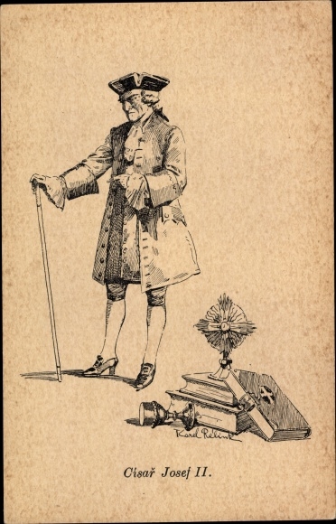 Artist Postcard Relink, Karel, Cisar Josef II