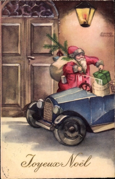Artysta KP Petersen, Hannes, Wesołych Świąt, Święty Mikołaj, Samochód, Prezenty