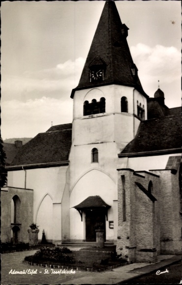 Postcard Adenau in the Eifel, St. Joseph's Church