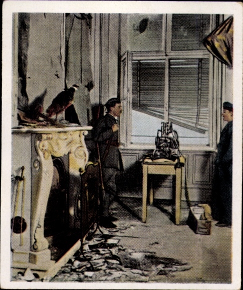 Sammelbild Die Nachkriegszeit Nr. 11, Dez. 1918, Kampf um das Berliner Schloss, MG-Stand