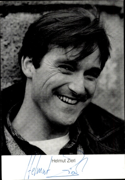 Postcard actor Helmut Zierl, portrait, autograph