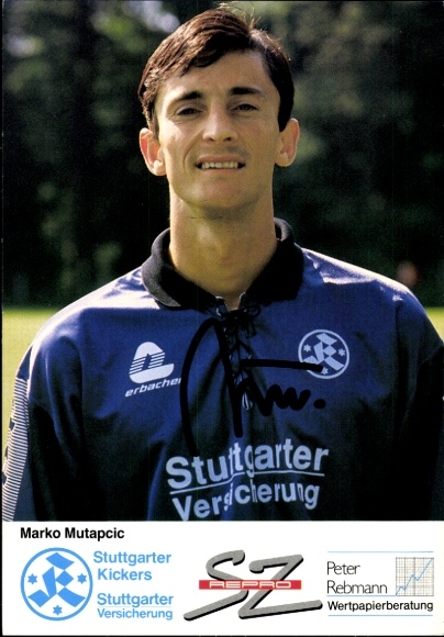 Autogrammkarte Fußballer Marko Mutapcic, Stuttgarter Kickers, Autogramm