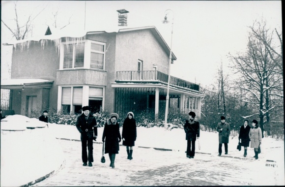 Photo Shotomyr Ukraine, Korolyov Museum, visitors on the occasion of the 70th birthday 1977