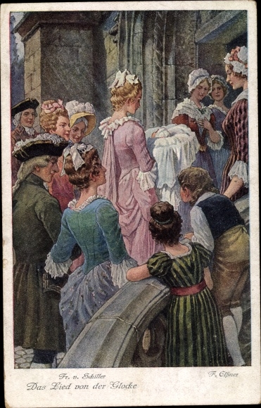Artist PC Elßner, F., The Song of the Bell, Baptism, Schiller
