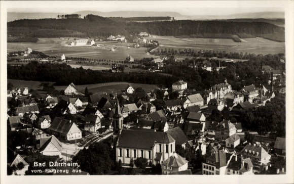 Ak Bad Dürrheim im Schwarzwald, Fliegeraufnahme