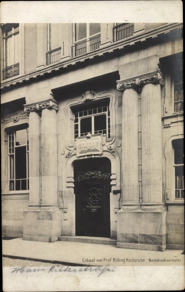 Art Nouveau PC Karlsruhe in Baden Württemberg, house in the Ritterstraße, architect Hermann Billing
