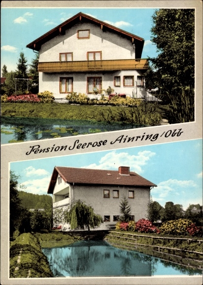 Postcard Ainring in Upper Bavaria, Pension Seerose