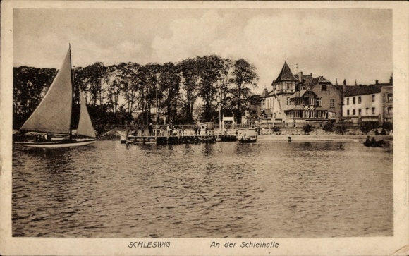 Ak Schleswig aan de Schlei, aan de Schleihalle
