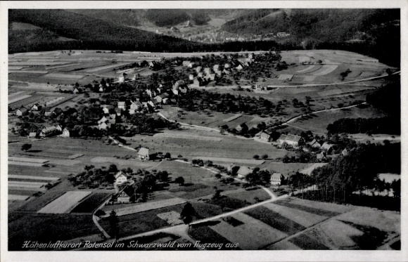 Postcard Rotensol Bad Herrenalb in the Black Forest, aerial photograph