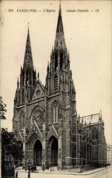 CPA Paris VII, L'Eglise Sainte-Clotilde