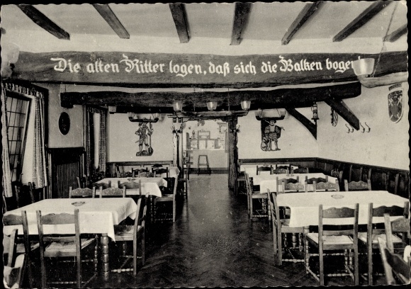 Postcard Brüggen in North Rhine-Westphalia, Park Restaurant Burg Brüggen, interior view